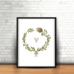 قاب عکس دکوراتیو کودکانه طرح حلقه‌ی برگ