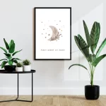 قاب عکس دکوراتیو کودکانه طرح ماه رویایی