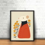 قاب عکس دکوراتیو کودکانه طرح موش کوچولو