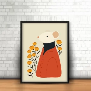 قاب عکس دکوراتیو کودکانه طرح موش کوچولو