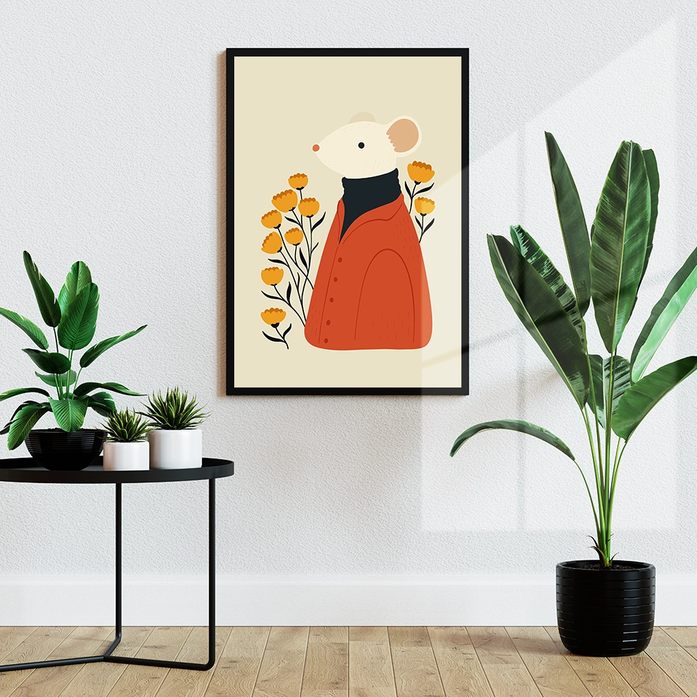 قاب عکس دکوراتیو کودکانه طرح موش کوچولو