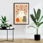 قاب عکس دکوراتیو کودکانه طرح قصه‌ی جنگل