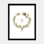 قاب عکس دکوراتیو کودکانه طرح حلقه‌ی برگ