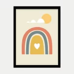 قاب عکس دکوراتیو کودکانه طرح رنگین‌کمان لطیف - تصویر 3