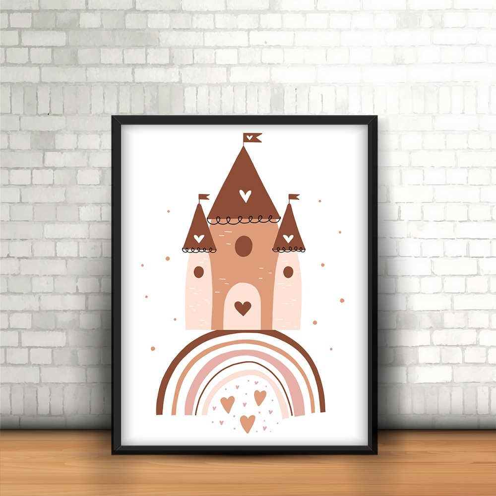 قاب عکس کودکانه طرح قلعه جادویی