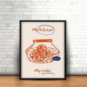 قاب عکس دکوراتیو طرح آشپزخانه‌ی من