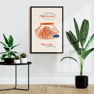 قاب عکس دکوراتیو طرح آشپزخانه‌ی من