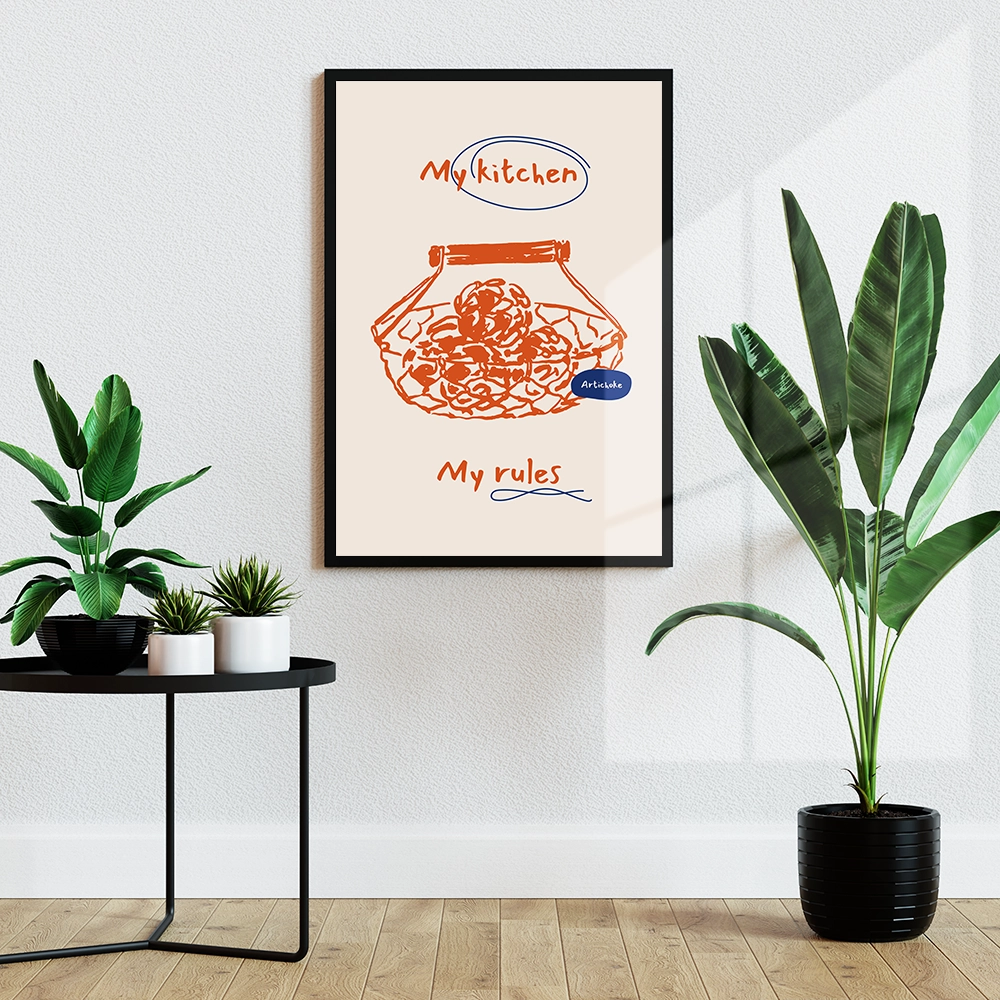 قاب عکس دکوراتیو طرح آشپزخانه‌ی من