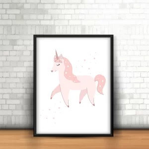 قاب عکس کودکانه طرح یونیکورن صورتی