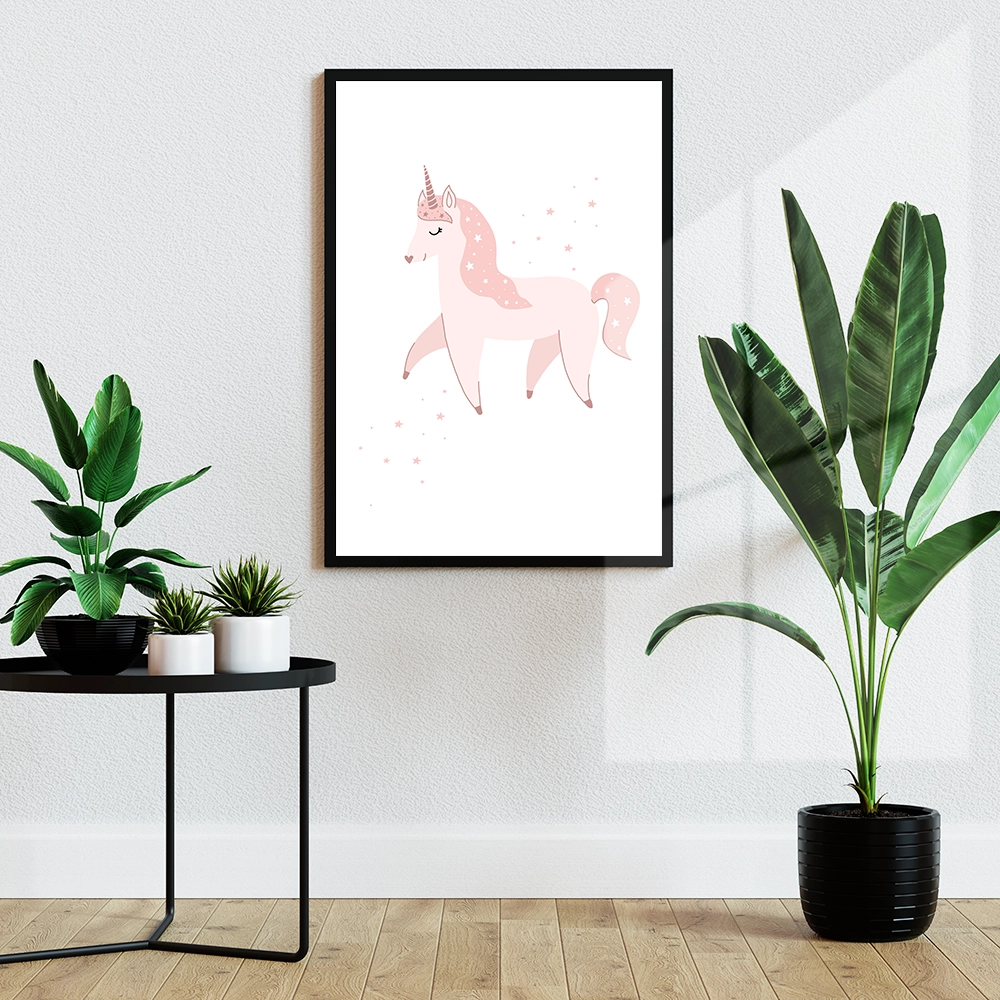 قاب عکس کودکانه طرح یونیکورن صورتی