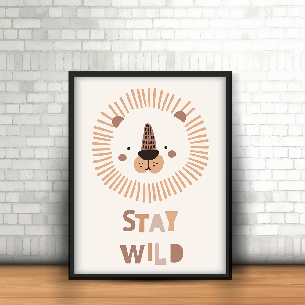 قاب عکس دکوراتیو کودکانه طرح دوست جنگل