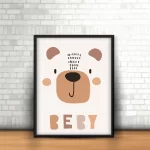 قاب عکس دکوراتیو کودکانه طرح خرس مهربون