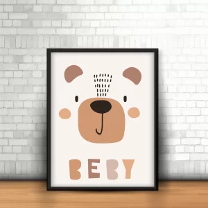 قاب عکس دکوراتیو کودکانه طرح خرس مهربون