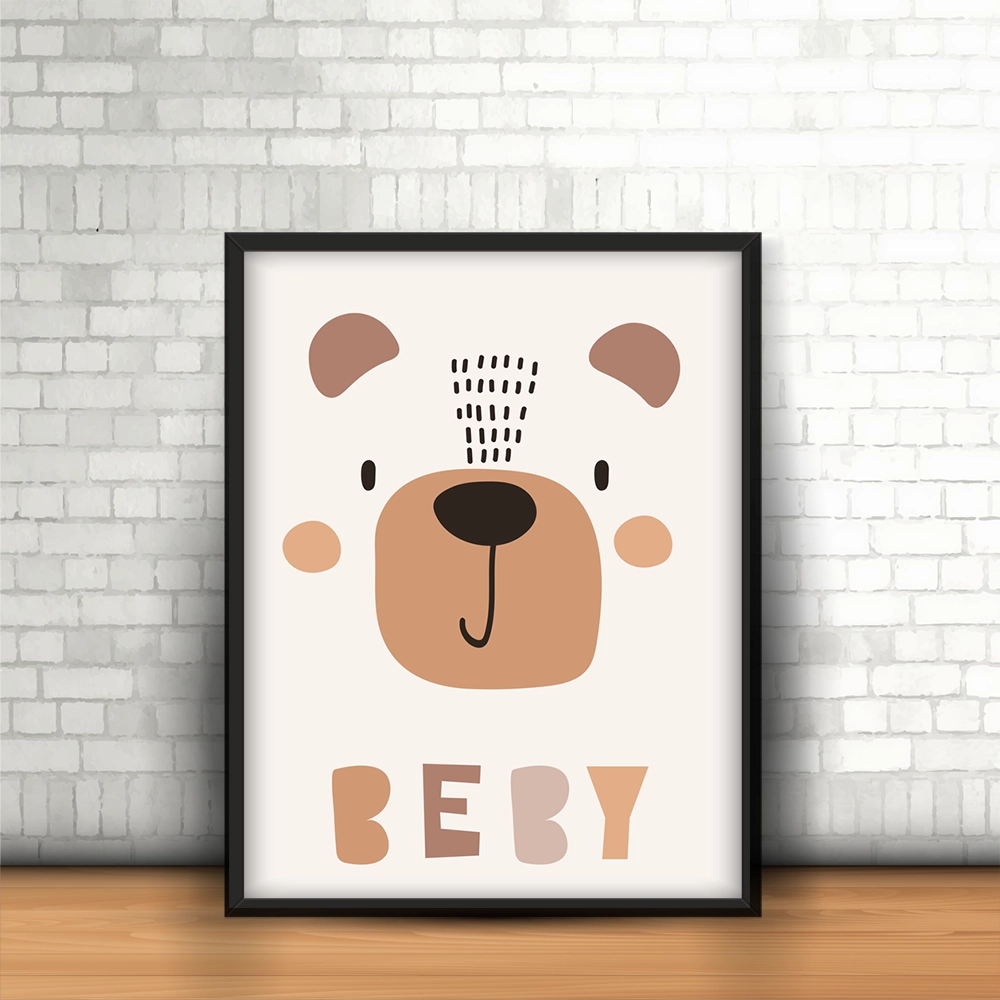 قاب عکس دکوراتیو کودکانه طرح خرس مهربون