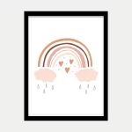 قاب عکس کودکانه طرح رنگین کمان پاستلی