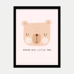 قاب عکس دکوراتیو کودکانه طرح خرس خوابالو