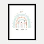 قاب عکس دکوراتیو کودکانه طرح قوس رنگی - تصویر 3